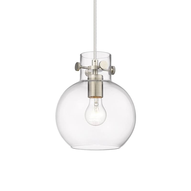 Innovations Lighting 410-1PS-9-8 Newton Sphere Pendant Newton Sphere - Satin Nickel / Clear