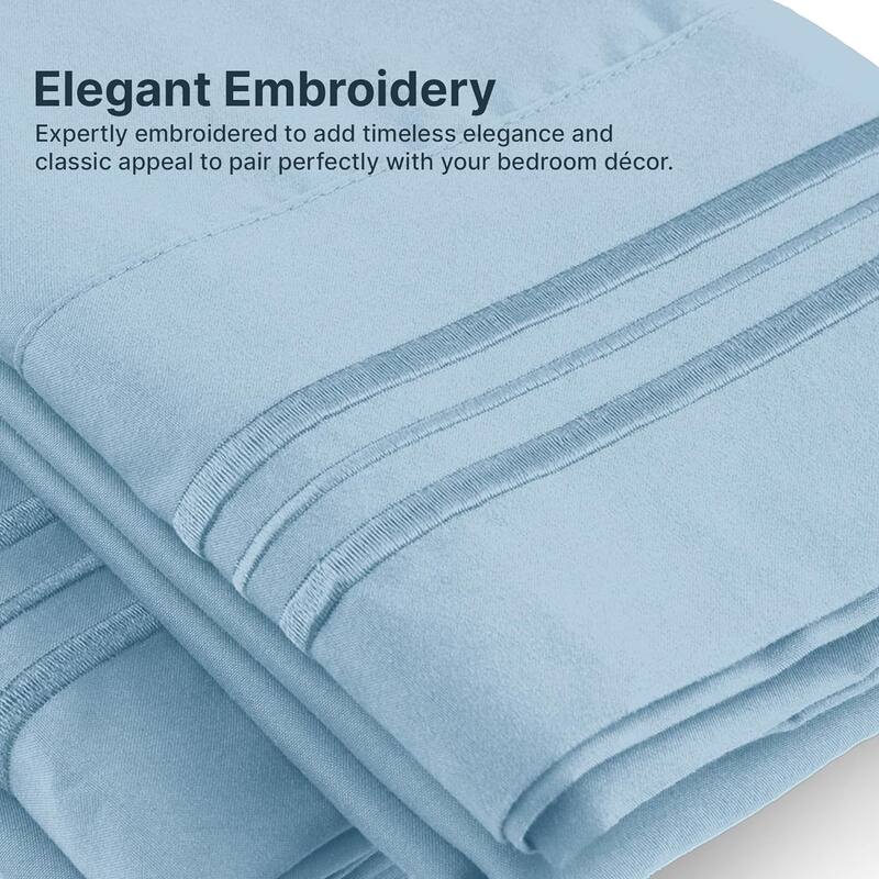 CGK Linens 6 Piece Extra Deep Pocket Microfiber Hotel Luxury Bed Sheets Set