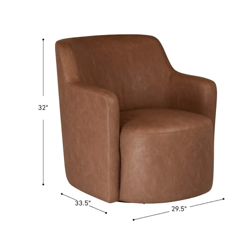 HomePop Upholstered Swivel Accent Chair