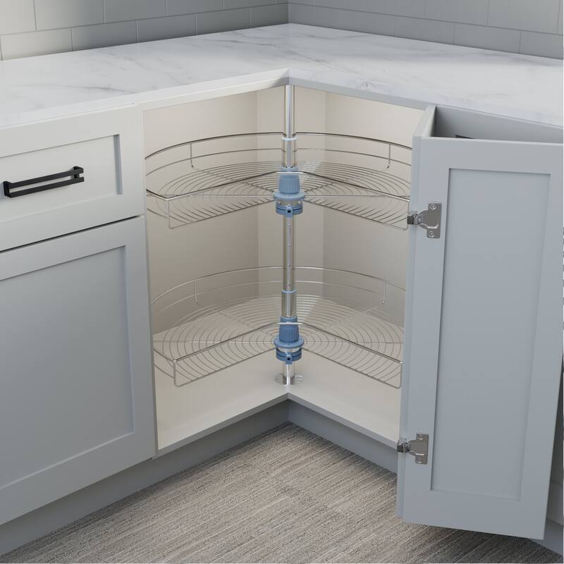 Dowell Lazy Susan 28" Diameter - 270 Degree Double Rack Stainless Steel