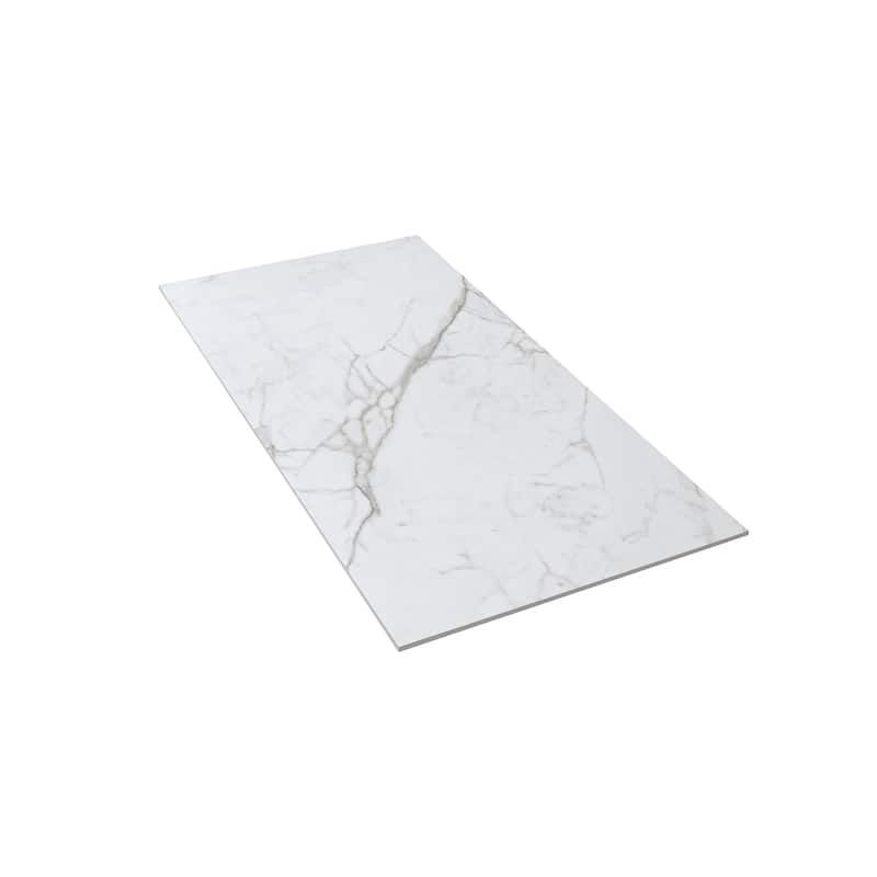 Terrain 24x48 White Gray Porcelain Large Format Veining Wall and Floor Tile (15.55 sq ft/case) - 2 Pack