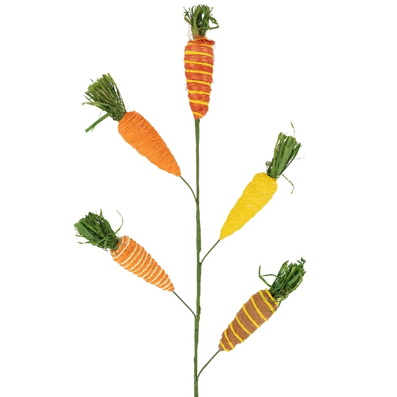 Striped Carrots Artificial Easter Spray - 23.75"