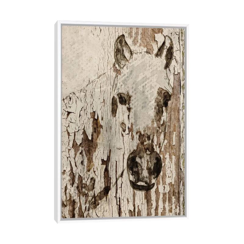 iCanvas "Champagne Horse" by Irena Orlov Framed Canvas Print - White - 26x18