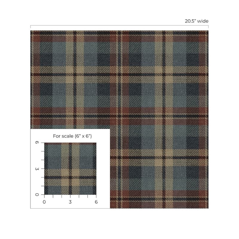 Harry & Grace Thornbury Tailored Plaid Peel and Stick Wallpaper
