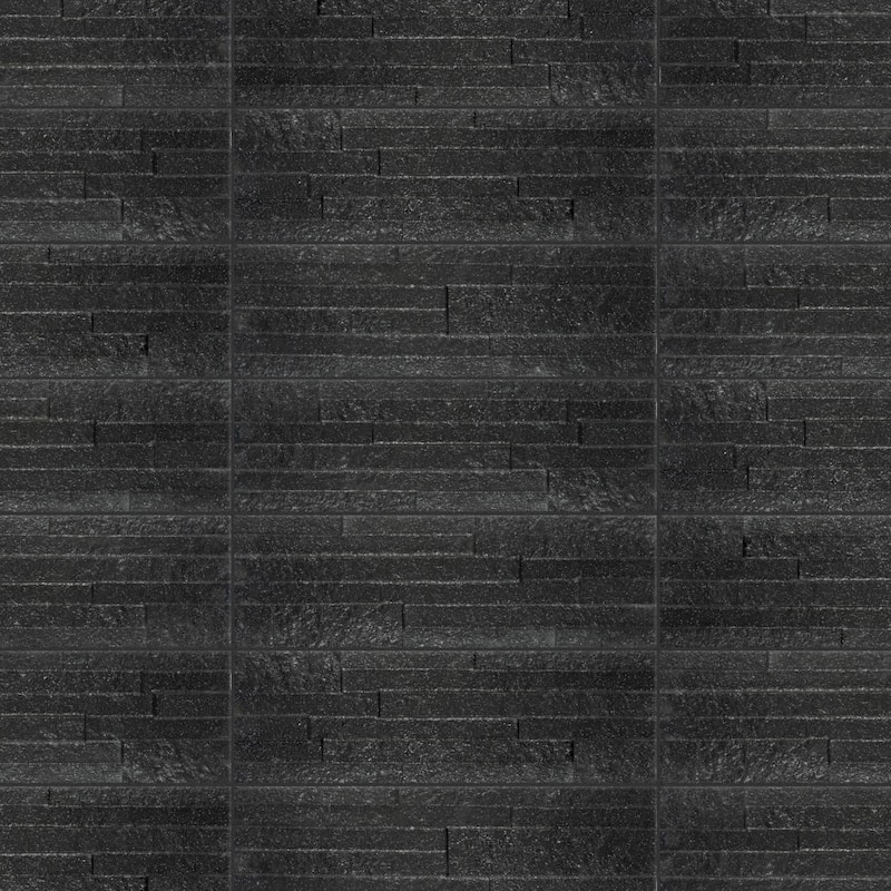 Merola Tile Tikal Black 6-1/2" x 20-3/8" Ceramic Wall Tile