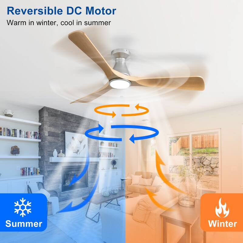 Ceiling Fans with Lights and APP: Flush Mount Low Profile Ceiling Fan for Bedroom - Dimmable Indoor Outdoor Fan