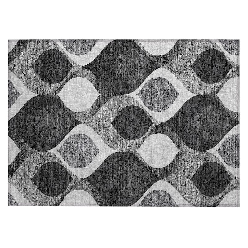 Machine Washable Indoor/ Outdoor Chantille Contemporary Geo Rug
