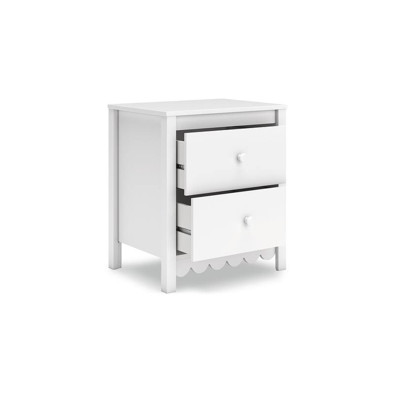 Signature Design by Ashley Hallityn White Panel Headboard with 2 Nightstands