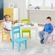 preview thumbnail 5 of 10, Costway 5 Piece Kids Wood Table Chair Set Activity Toddler Playroom