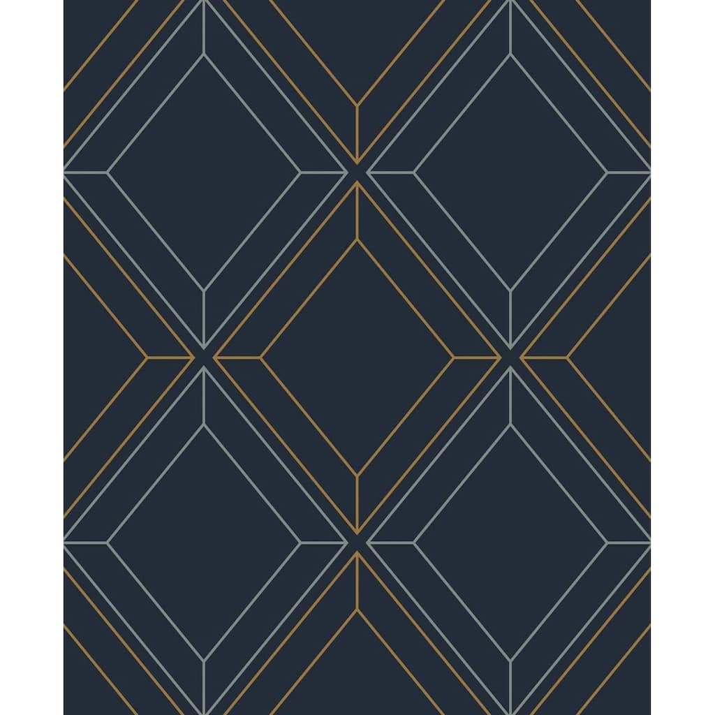 Seabrook Designs Linework Gem Non-Woven Unpasted Wallpaper