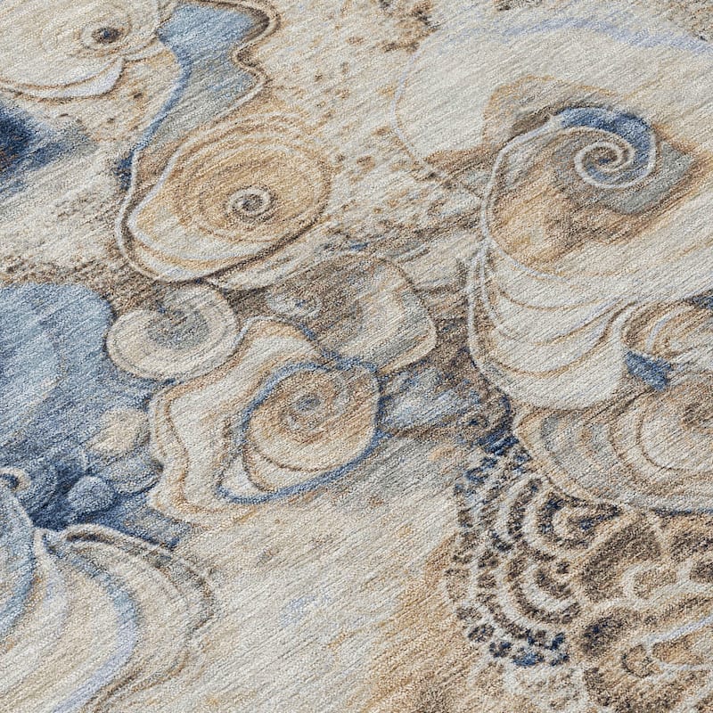 HomeRoots Abstract Transitional Rectangle Outdoor Rug
