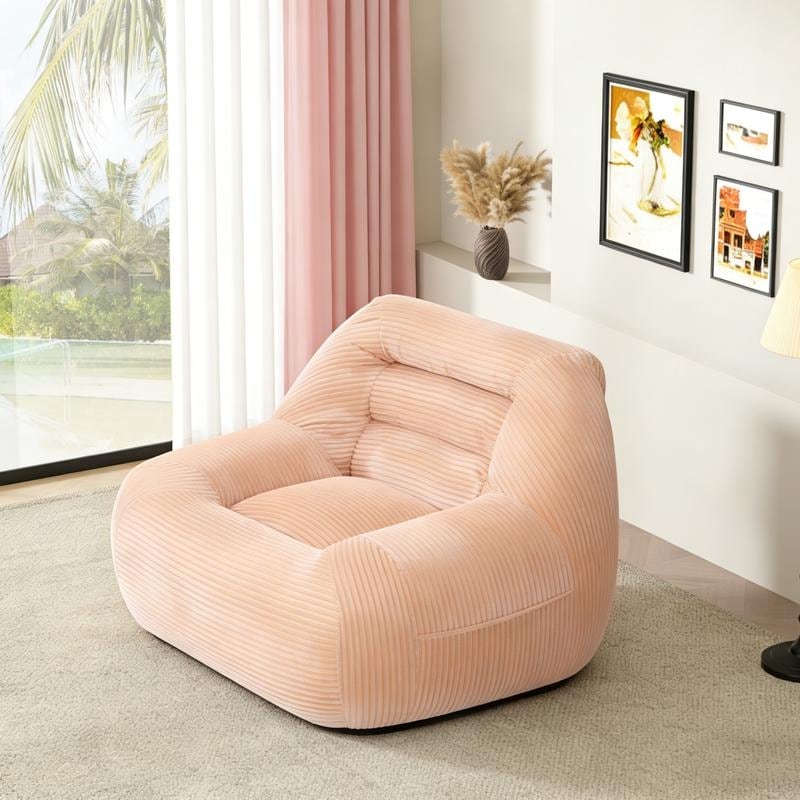 Corduroy Fabric Beanbag Couch for Living Room, Bedroom & Dorm