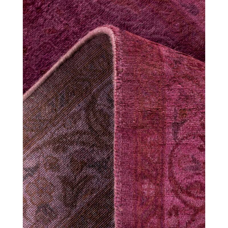 Fine Vibrance, One-of-a-Kind Hand-Knotted Runner Rug - Pink, 2' 7" x 10' 1" - 2' 7" x 10' 1"