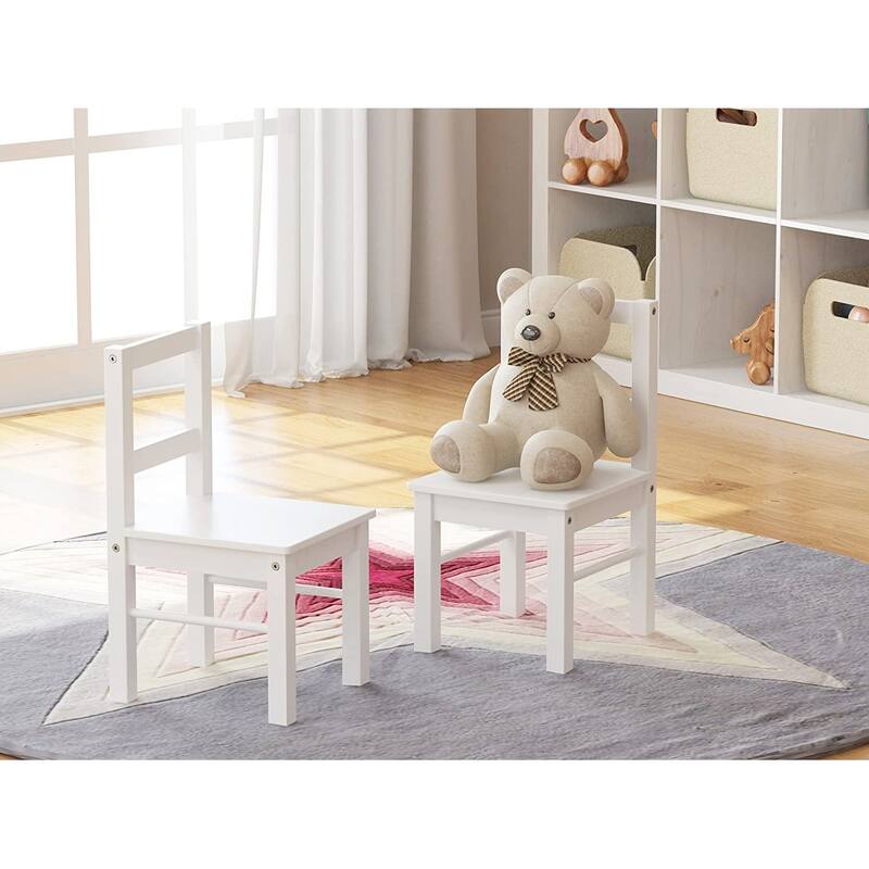 UTEX Child's Wooden Chair Pair for Play or Activity Lego Table, Set of 2