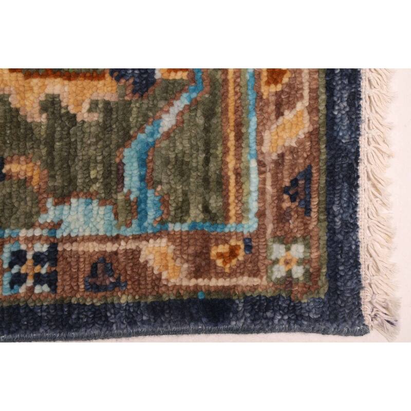 ECARPETGALLERY Hand-knotted Modern Oushak Navy Wool Rug - 8'3 x 9'11
