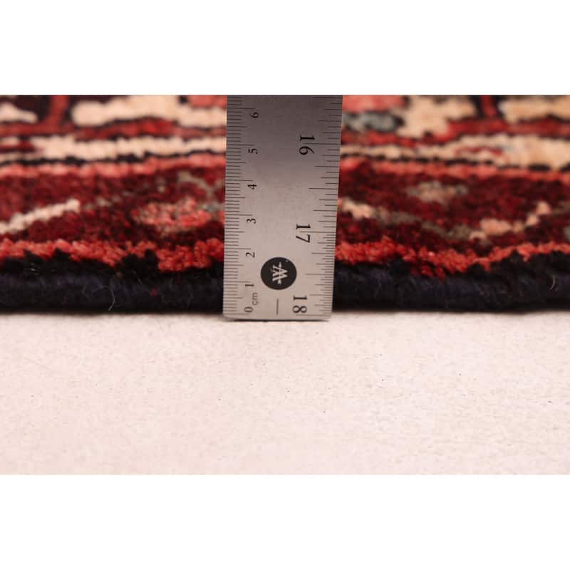 ECARPETGALLERY Hand-knotted Andelz Black, Red Wool Rug - 3'3 x 9'1
