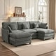 preview thumbnail 3 of 66, MCombo 111.8'' Modular Sectional Sofa Couch with Reversible Ottoman for Living Room, L Shaped Sofa, FSC Certified