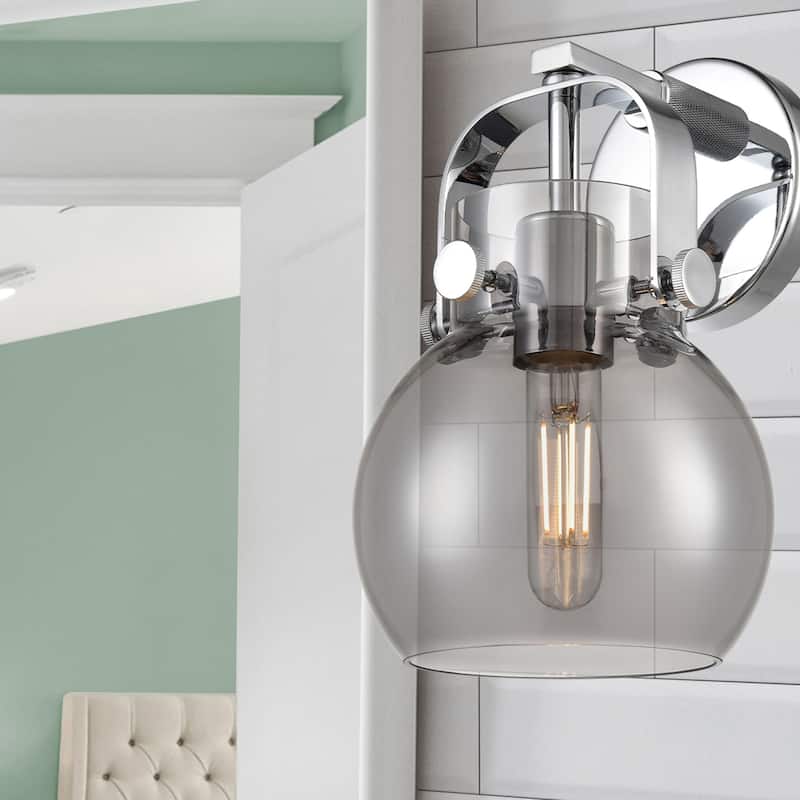 Innovations Lighting 423-1W-10-7 Pilaster II Sphere Sconce Pilaster II