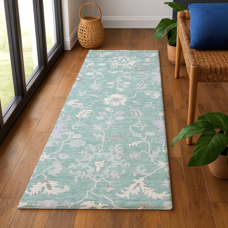 Premium Washable Super Soft Traditional Avanti Mayfield Rug - Seafoam - 2'3" x 7'6"