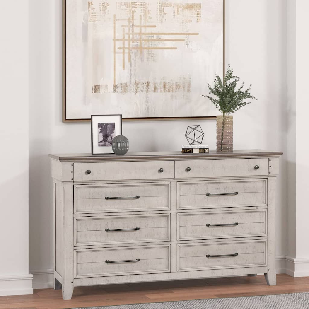 Roundhill Furniture Walcott 8-Drawer Bedroom Dresser