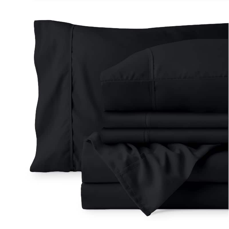 Bare Home Microfiber Deep Pocket Sheet Set w/ 2 Extra Pillowcases