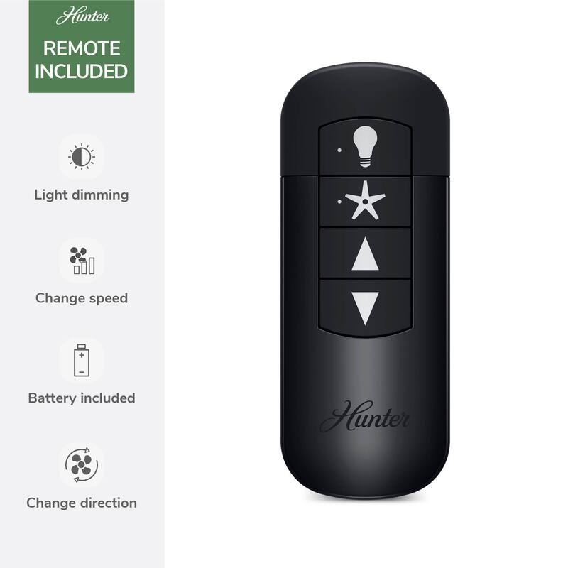 Hunter 52" Georgetown ENERGY STAR® Ceiling Fan w/ LED Light, Remote - Contemporary - Easy Install!