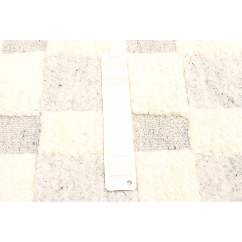 ECARPETGALLERY Hand-knotted Tangier Cream Wool Rug - 5'0 x 8'1