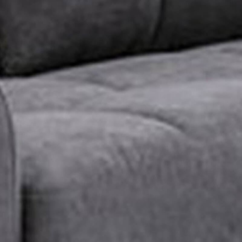 Odin 3 Piece Sofa Set with Loveseat and Chair, Tufted Cushions, Gray Velvet