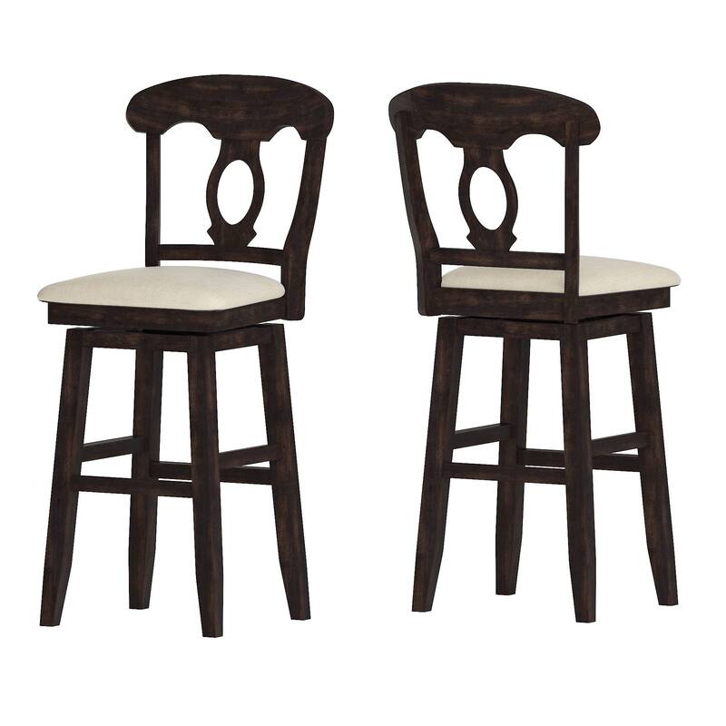 Eleanor Napoleon Back Wood Swivel Chair by iNSPIRE Q Classic