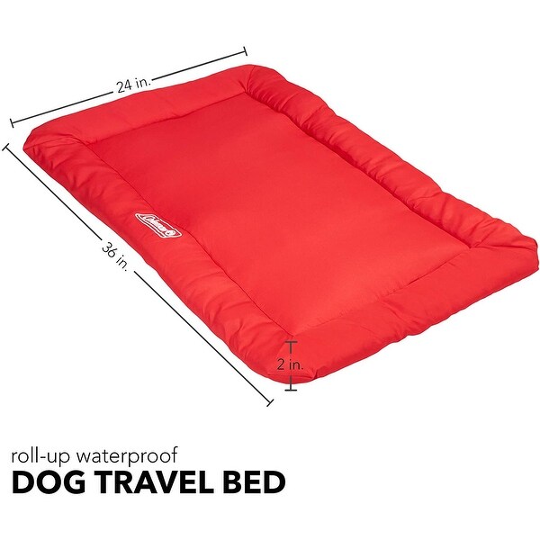 Coleman Large Dog Bed for Travel, Roll Up Foldable Packable Pet