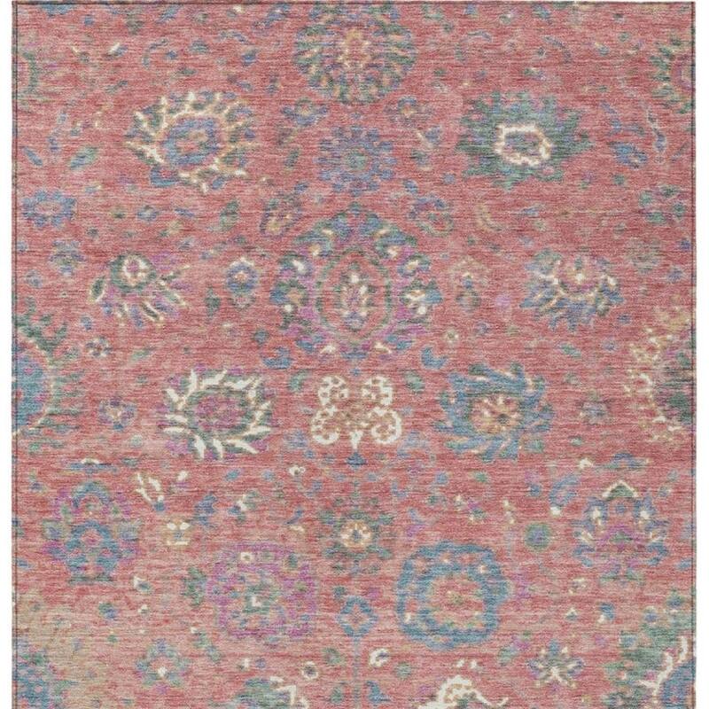 HomeRoots Floral Traditional Rectangle Outdoor Rug