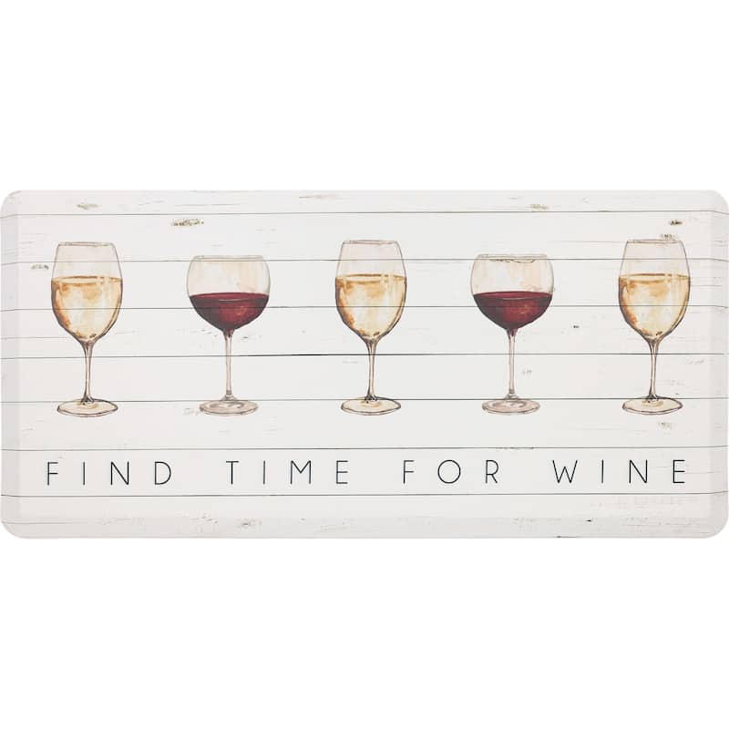 Mohawk Home Dri-Pro Cushion Anti-fatigue Mat - 1'6" x 2'6" - Time for Wine Multi