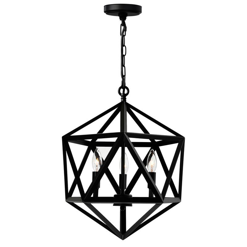 Amazon 3 Light Black Pendant - Black