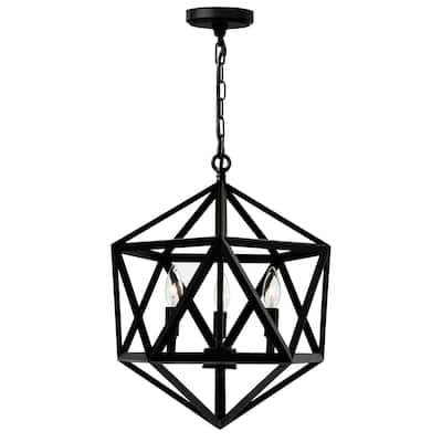 Amazon 3 Light Up Pendant With Black Finish