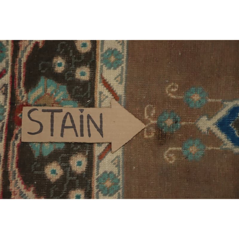 Hand Knotted Oriental 100% Wool Carpet Traditional Medallion Brown Tabriz Area Rug - 5' 11'' X 4' 10''