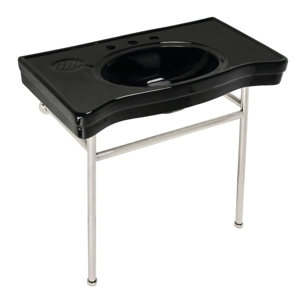 Kingston Brass VPB28140W8.K Bristol 35" Single Basin Console Sink Set
