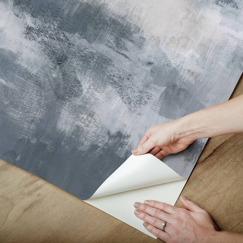 WallPops Scott Living Mirage Grey Self Adhesive Mural - N/A