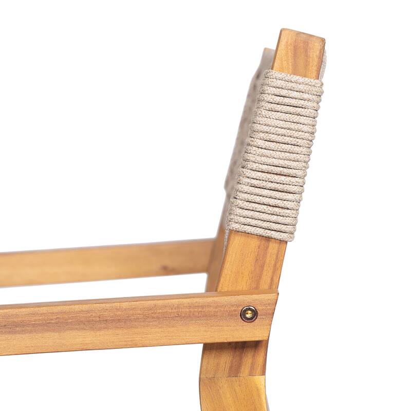 Christopher Knight Home - Lyla Outdoor Rope Woven Acacia Dining Chair Set (Only chair)