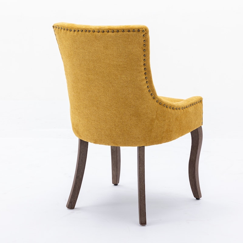 Traditional Tufted Ultra Upholstered Wingback Dining Chair Set of 6