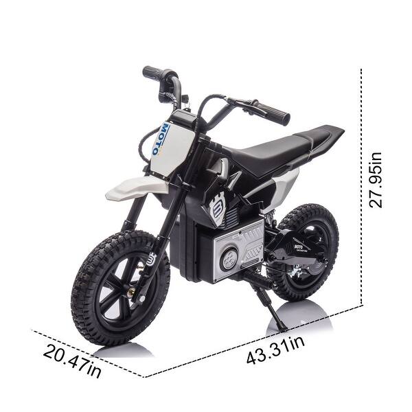 dimension image slide 0 of 4, High-Speed 24V Electric Motorcycle for Kids, LED Lights, Music, and Rear Shock Absorber