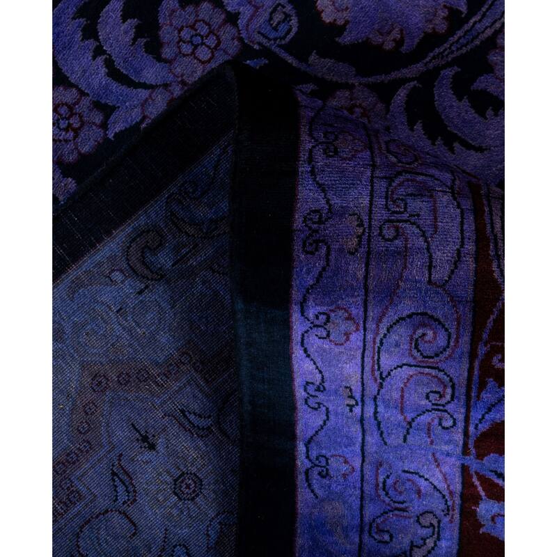 Overdyed One-of-a-Kind Hand-Knotted Area Rug - Purple - 9' 2" x 11' 10"