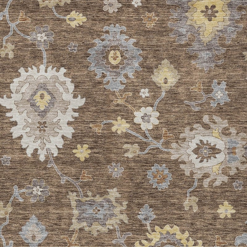 HomeRoots Floral Traditional Rectangle Outdoor Rug