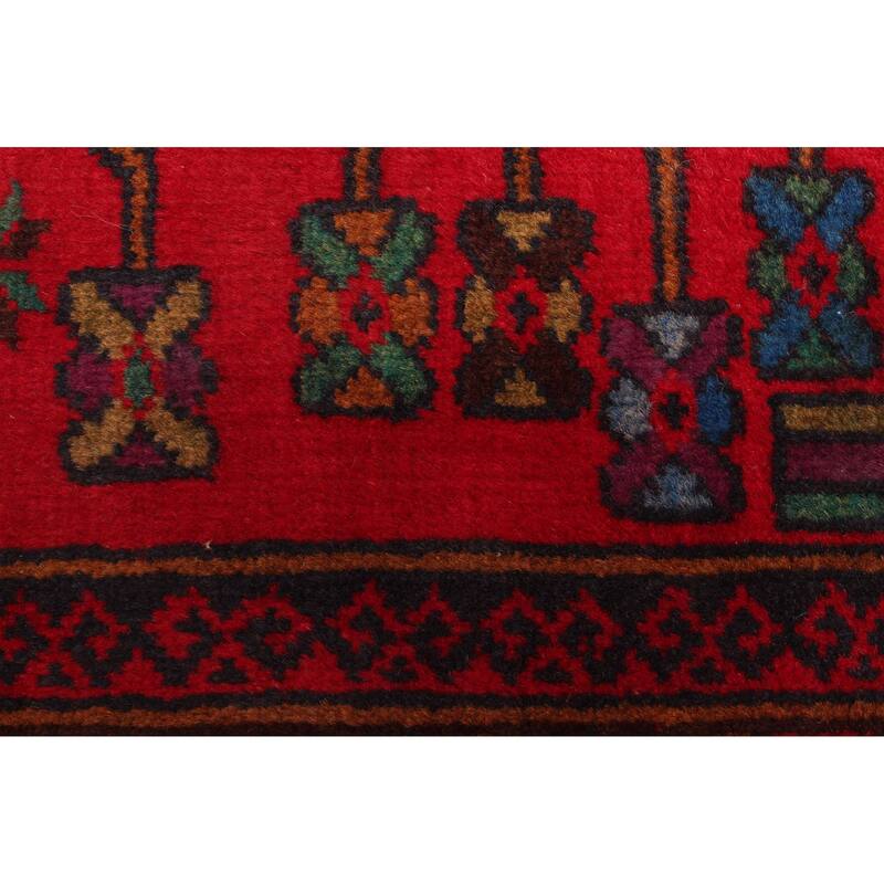 ECARPETGALLERY Hand-knotted Teimani Red Wool Rug - 2'9 x 4'7