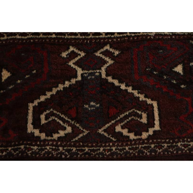 Hand Knotted Oriental 100% Wool Carpet Traditional All-Over Red Turkoman Area Rug - 12' 8'' X 8' 8''