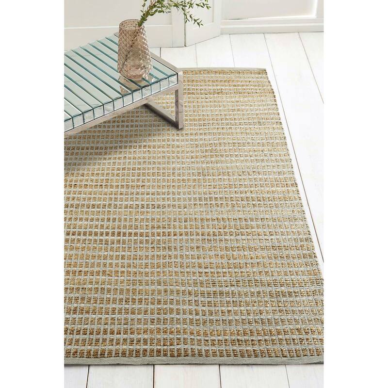 Nevaeh Plaid Hand-Woven Jute Farmhouse Indoor Area Rug by Sevita