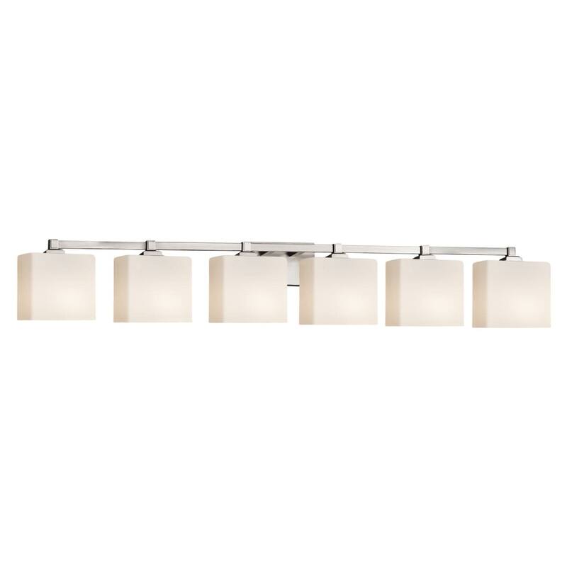 Strick & Bolton Falconet Brushed Nickel Bath Bar (Rectangle Shades) - Silver - N/A
