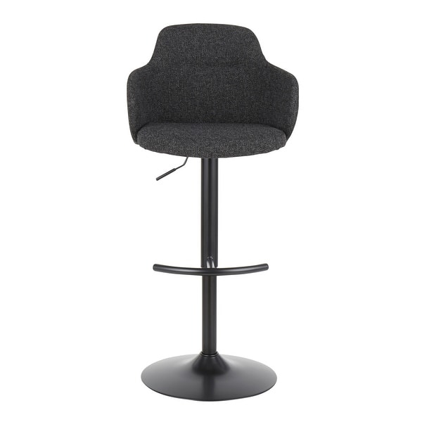 slide 5 of 16, Boyne Upholstered Industrial Swivel Adjustable Bar Stool - N/A Dark Grey