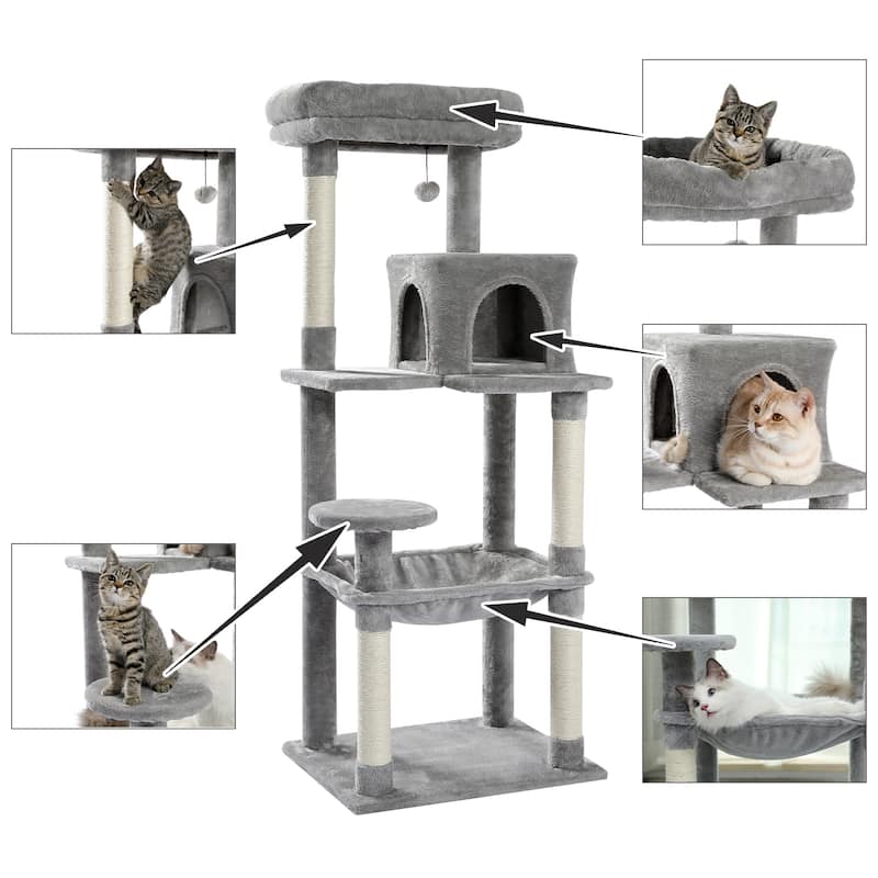 Cat Tower With Sisal Covered Scratching Posts