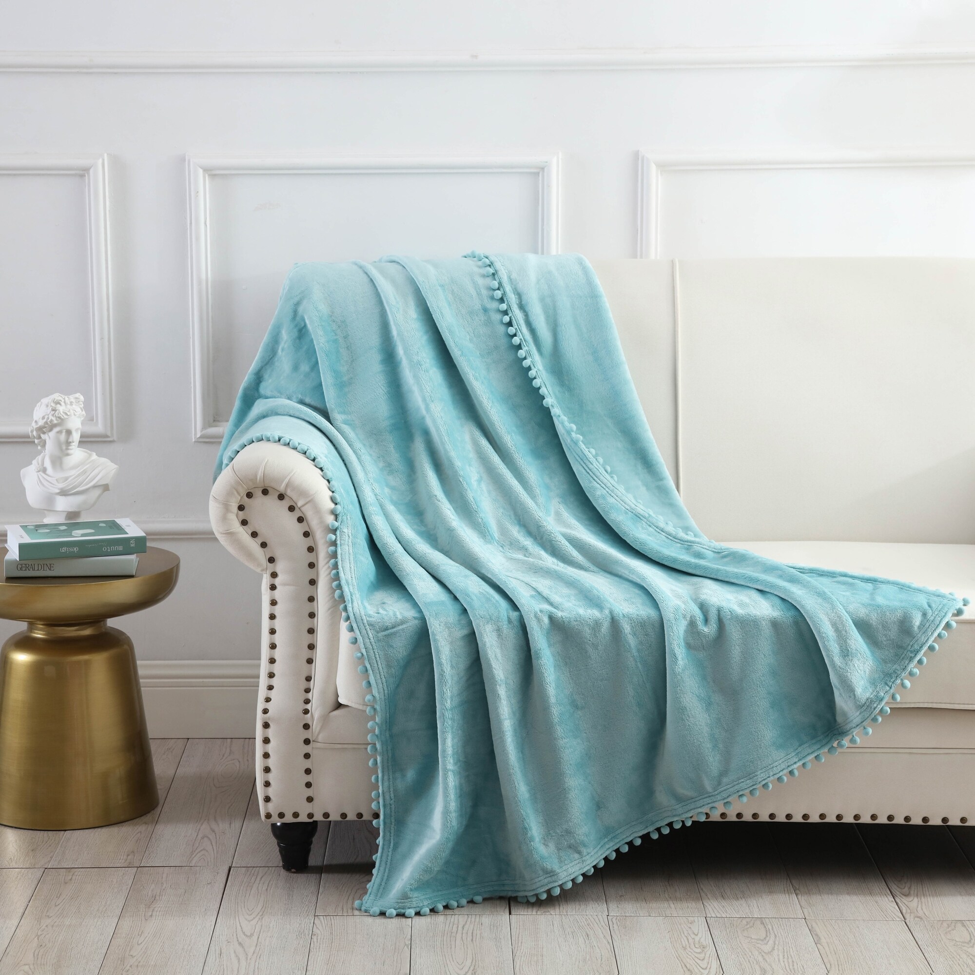 Teal pom deals pom throw