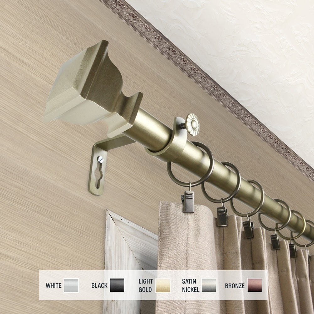 InStyleDesign Jayde 1 inch Diameter Adjustable Curtain Rod